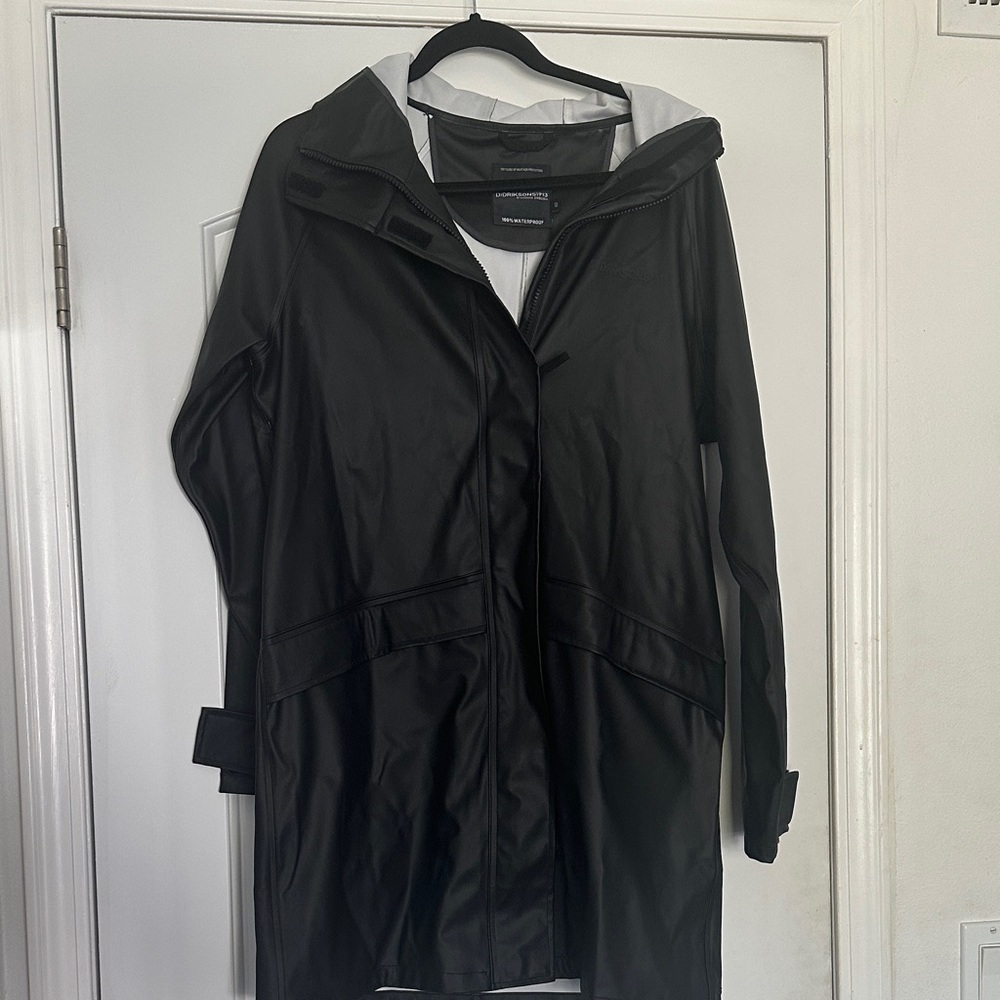Didriksons1913 Sund Unisex Parka Galon Black Waterproof Storm System Sz 40 - Picture 3 of 12